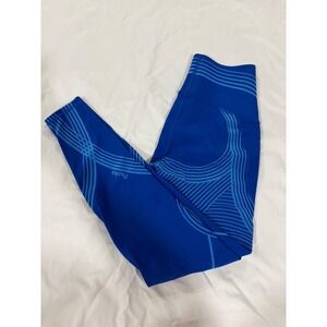 Fanka Body Sculpt Leggings 2.0 Reversible Wear 24" Cosmic Blue Sky Nova $90 XS/S